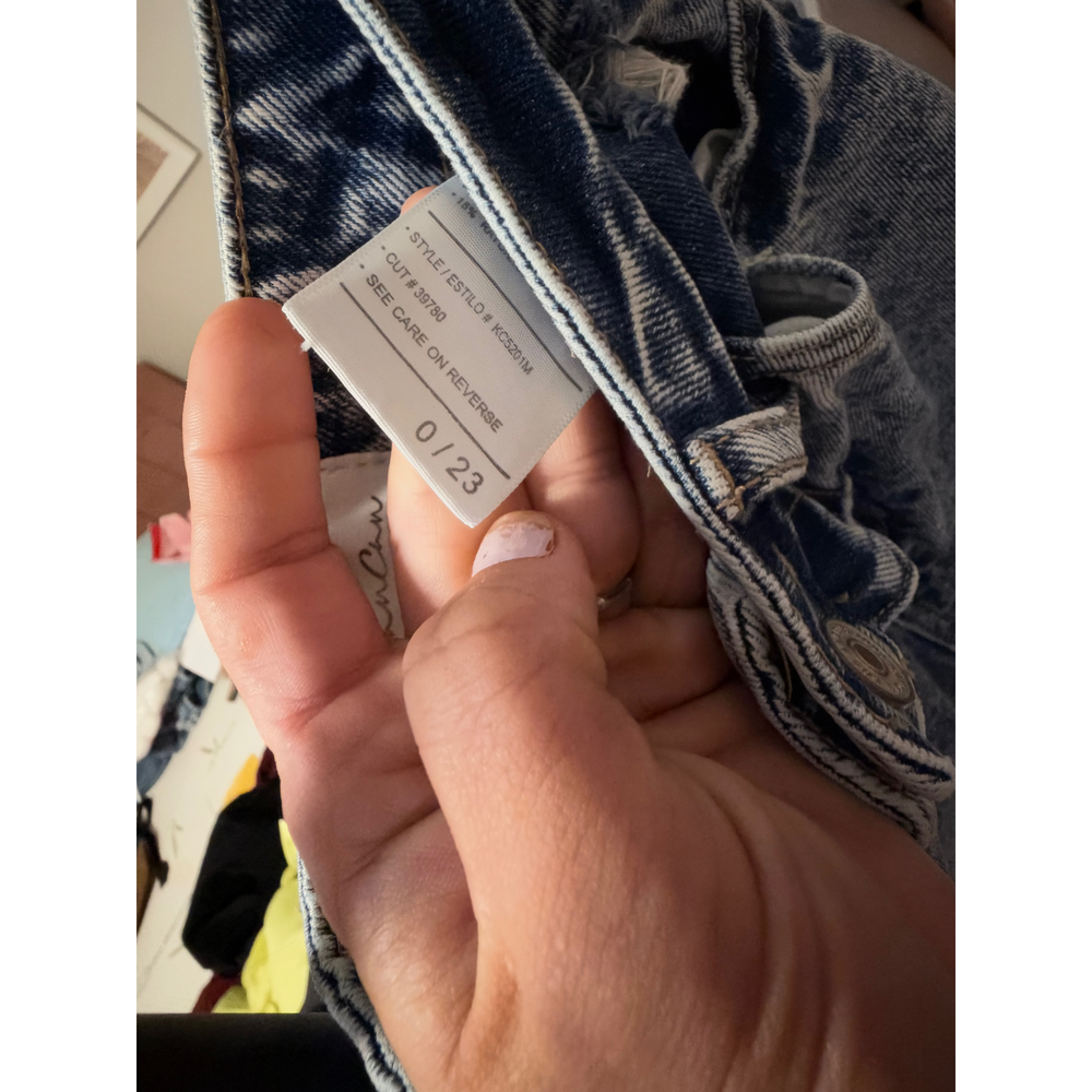 KanCan Distressed Acid Wash Denim Jeans in Blue - Picture 4 of 5